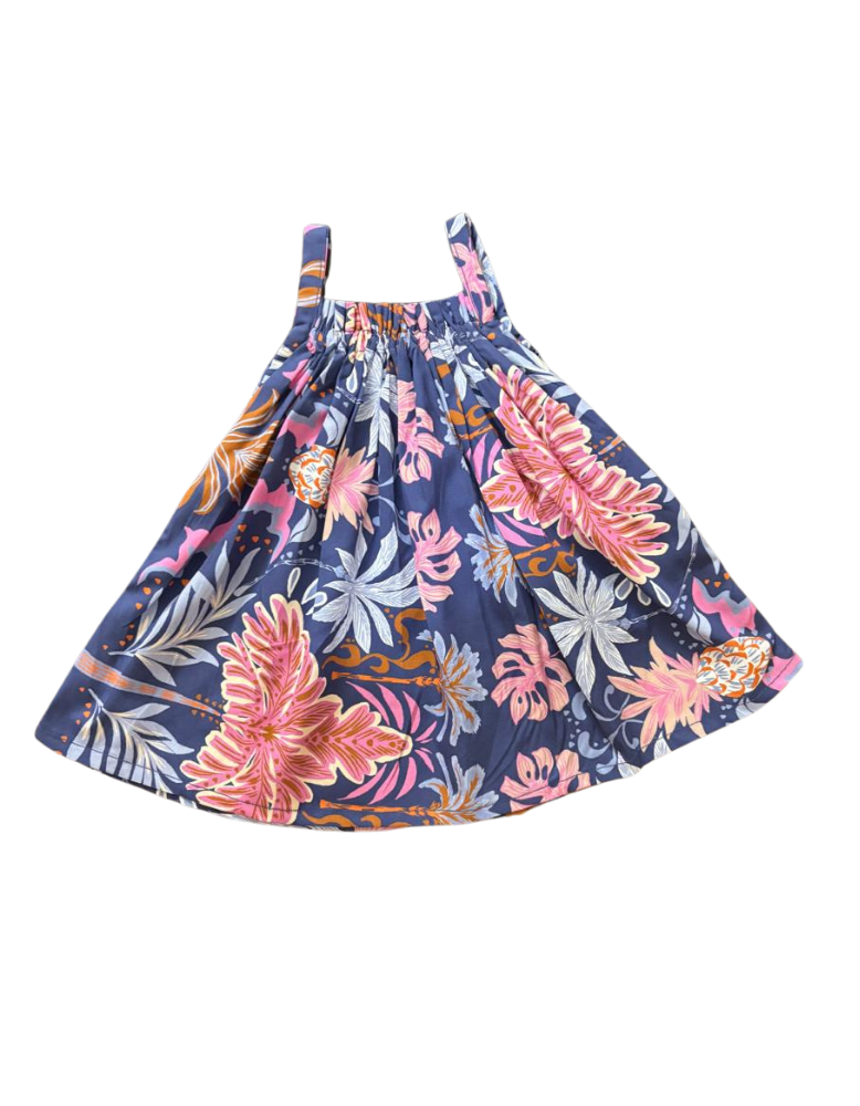 Baby Cotton Frock - Blue Floral