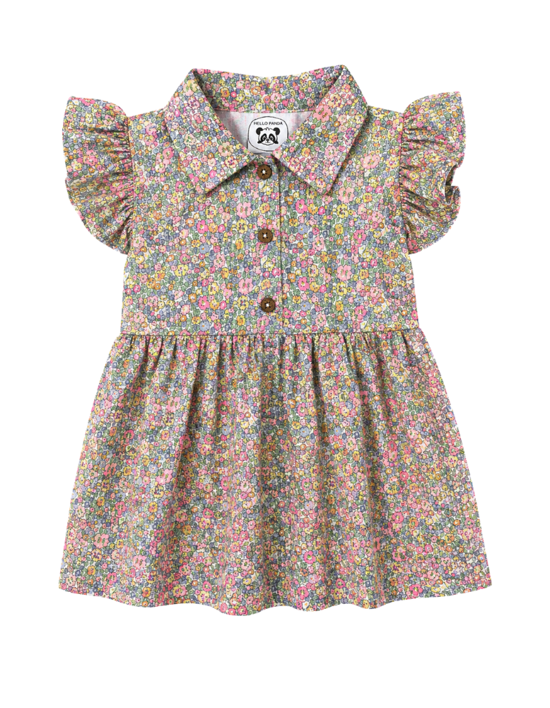Baby Cotton Frock - Multi Floral 