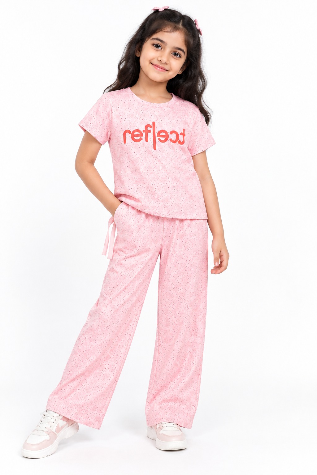 Girls Printed Pajama - Pink "REFLECT"
