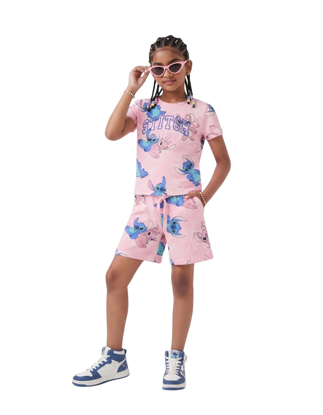Girls Coord - Pink "STITCH"