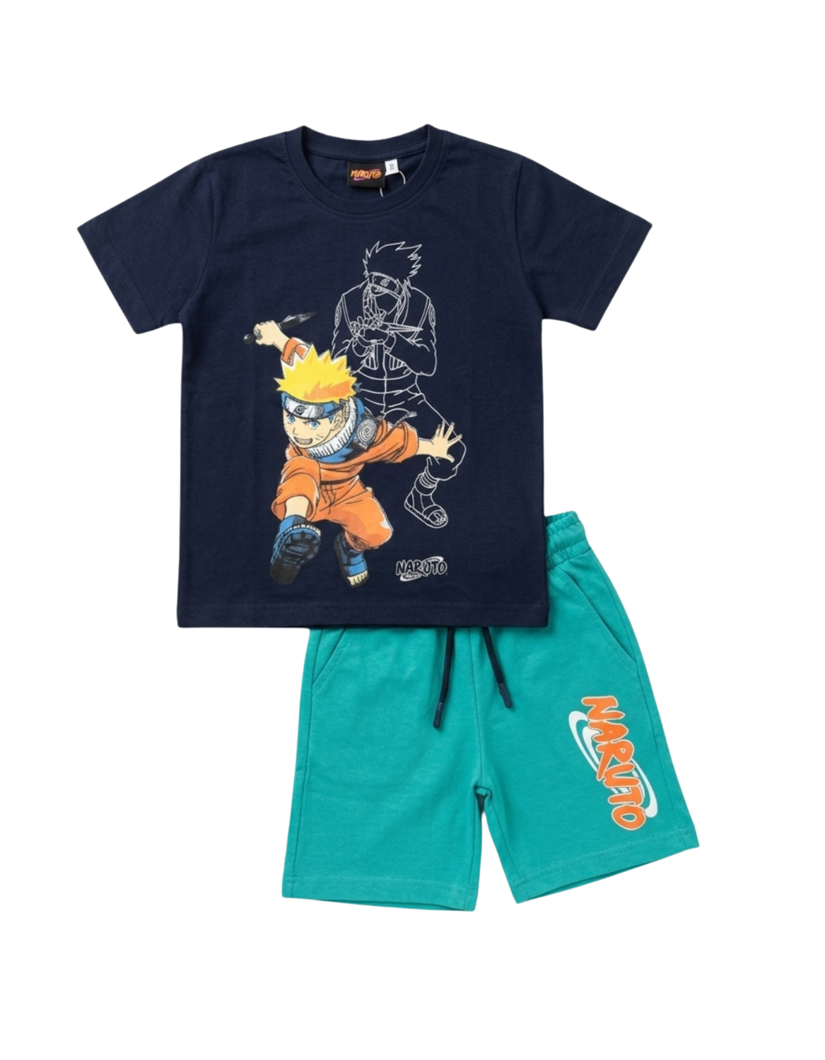 Naruto Action Graphic Tee & Shorts Set