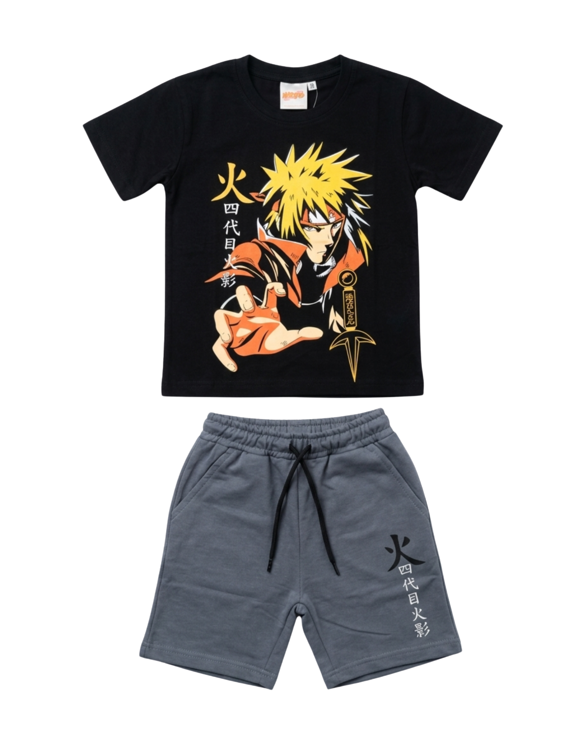 Minato Namikaze Fourth Hokage Graphic Tee & Shorts Set