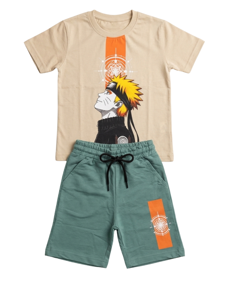 Naruto Sealing Jutsu Graphic Tee & Shorts Set