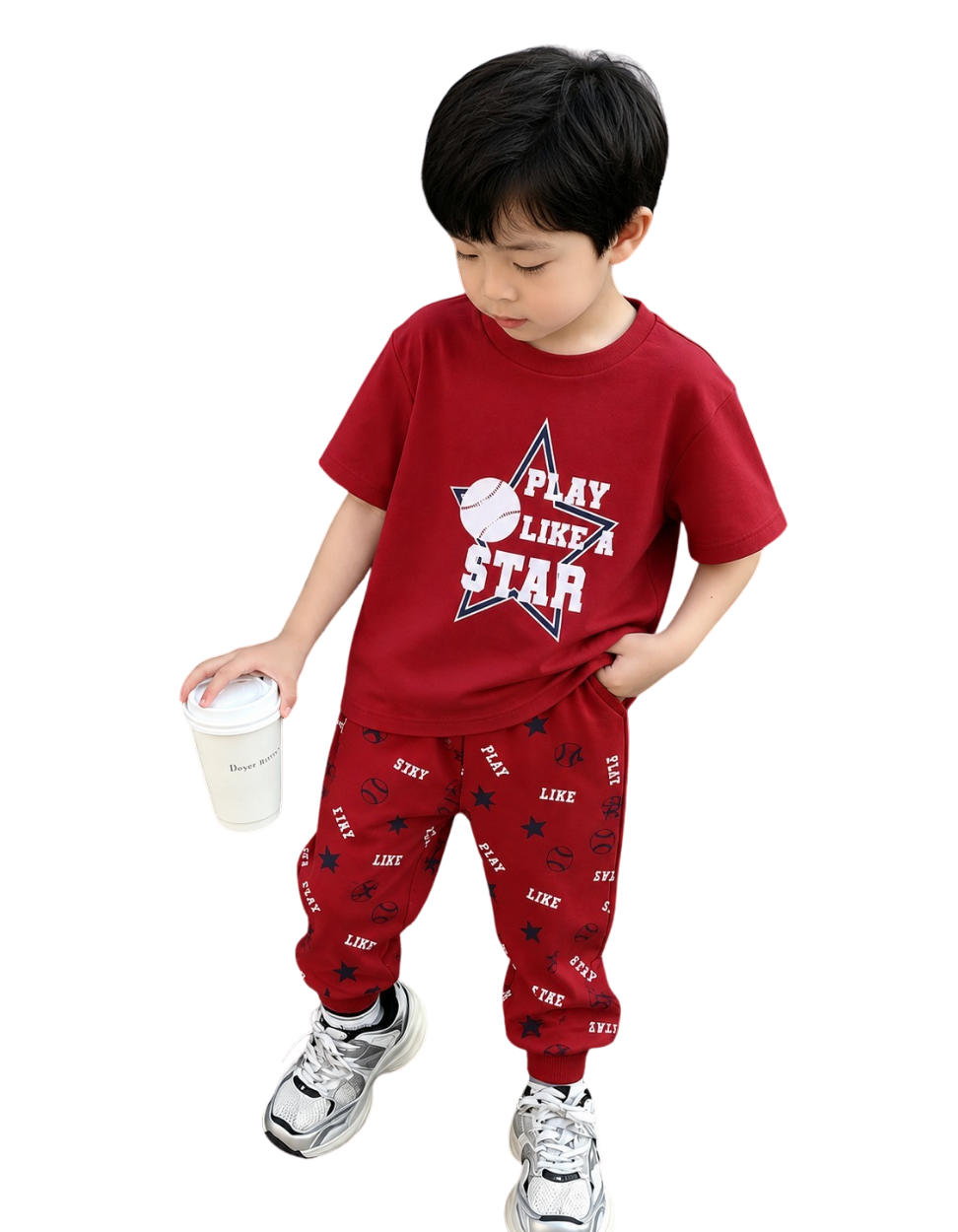 Boys Printed Pajama - Red