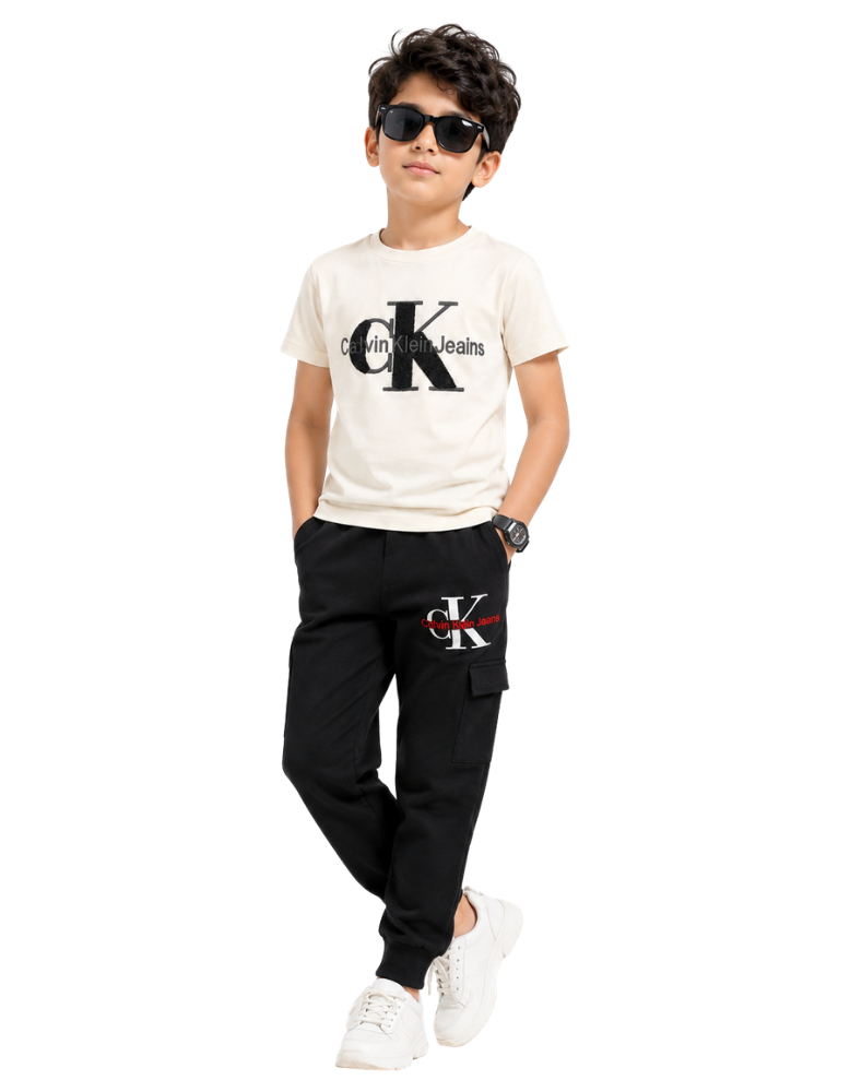 Boys Pajama - White "CK"