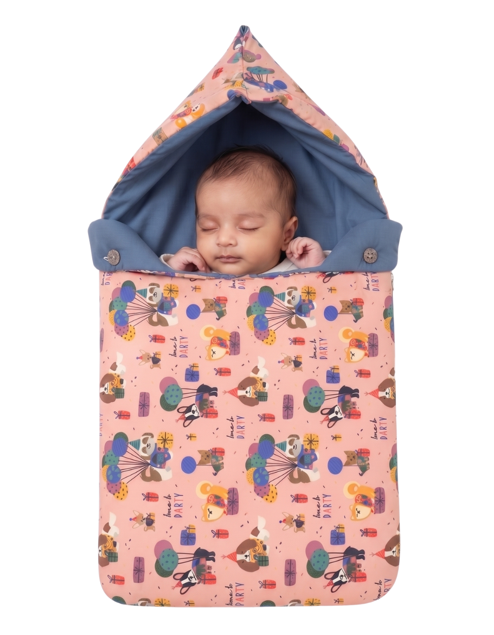 3-in-1 Natural Latex Foam Baby Nest / Bed / Sleeping Bag - Dusty Pink